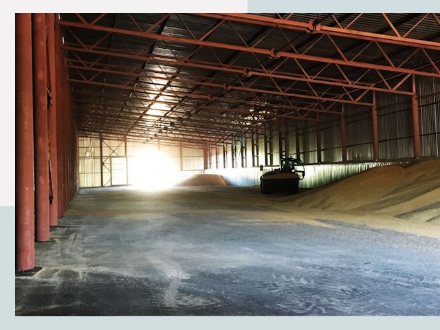 Строительство зернохранилищ в Губкине