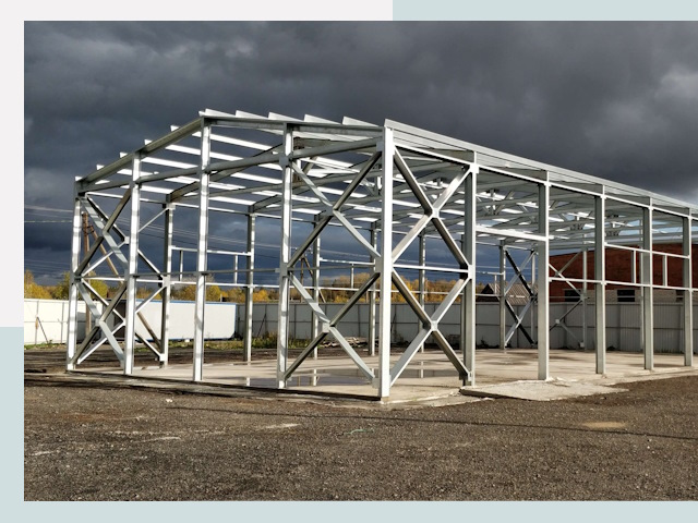 Двускатные ангары в Губкин от 609 руб. за квадрат