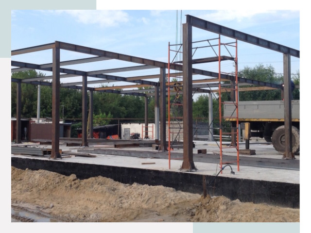 Фундамент для ангаров в Губкине