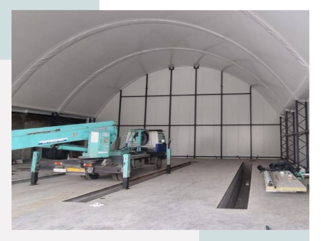 Внутреннее оснащение ангаров в Губкине