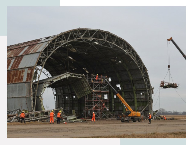 Демонтаж ангаров в Губкине