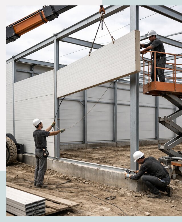 Строительство складов из сэндвич панелей в Губкине под ключ